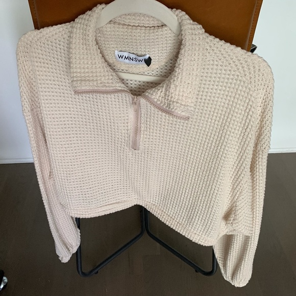 Cropped Waffle Knit Pullover - Picture 4 of 4